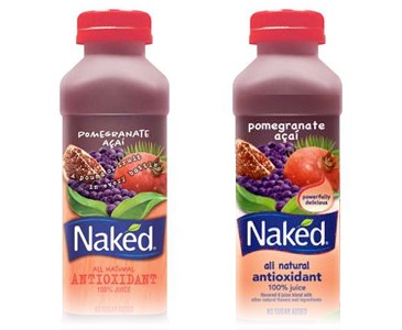 The new Naked Juice label makes use of Comic Sans